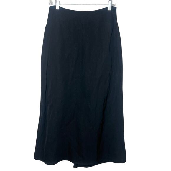 Crea Concept Black A-Line Wool Maxi Classic Minimalist Skirt Size 8 - Picture 1 of 9